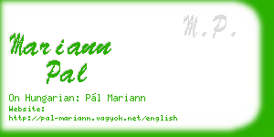 mariann pal business card